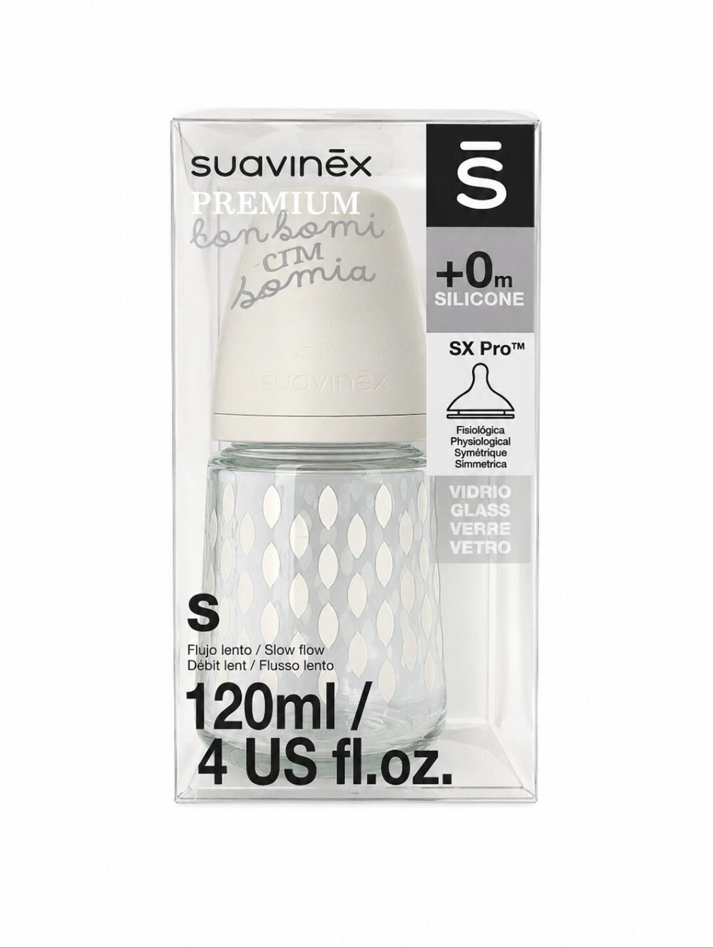 Suavinex Zero‎ Zero Anti-Colic Bottle, 4oz, Beige
